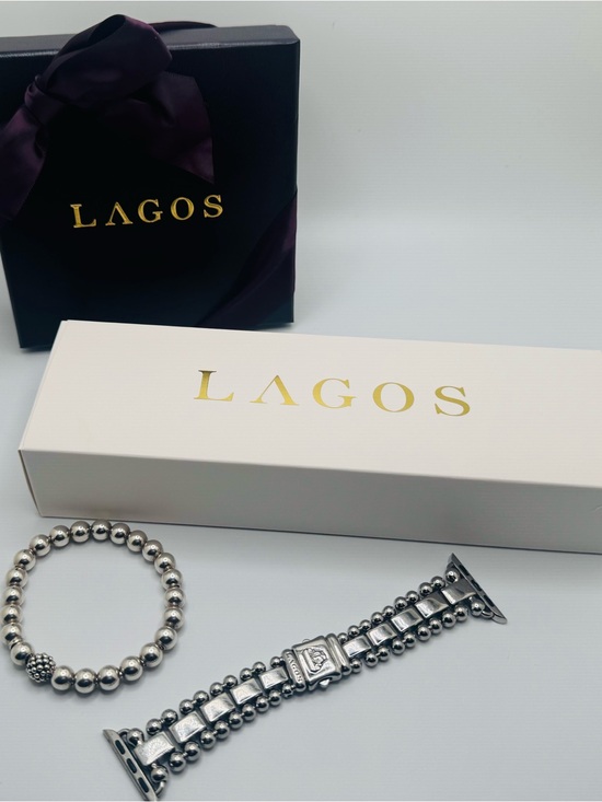 LAGOS Accessories - LAGOS Silver Beaded Bracelet with Silver Watch Band
